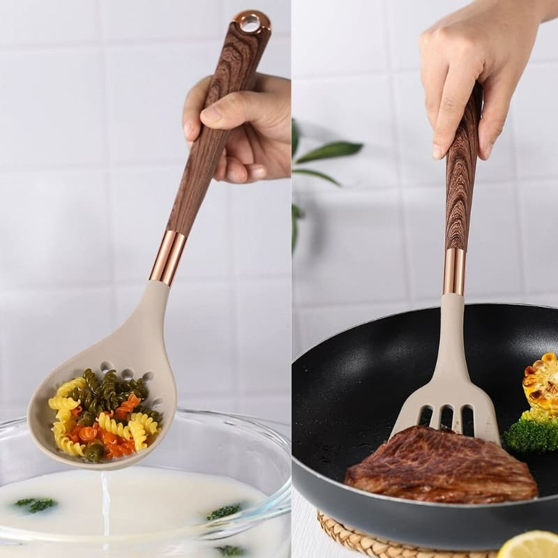 Kit 10 utensílios de cozinha Supreme Taste Tools - Prolongue a Vida Útil das Suas Panelas com Design Sofisticado