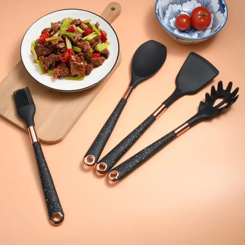 Kit 10 utensílios de cozinha Supreme Taste Tools - Prolongue a Vida Útil das Suas Panelas com Design Sofisticado